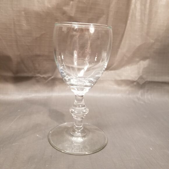 Four and 3/4 inch tall by one and a half inch wide wine glass short stem. - Picture 2 of 7